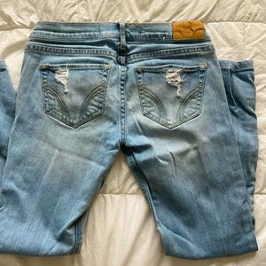 Holistic Jeans Low Rise Destressed Social Stretch